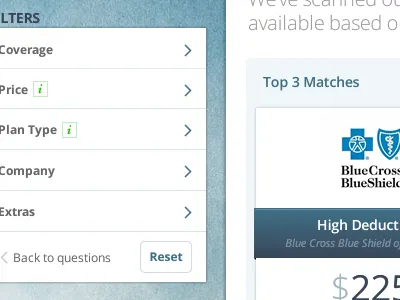 Filters arrows filters open sans