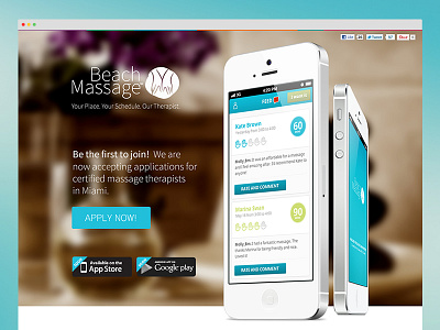 Beach Massage 3 beachmassage ios7 iphone koombea ui ux webdesign