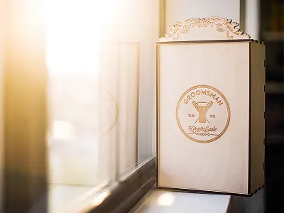 King+Saale Engraving branding emblem etched groomsman groomsman logo groomsmen logo wedding wedding logo