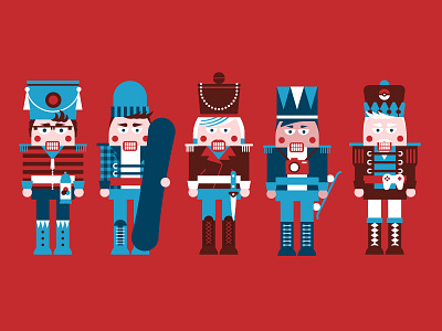 Nutcrackers character christmas holiday holidays illustration nutcackers toys