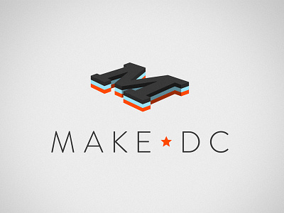 MAKE DC 3d branding dc logo logo design