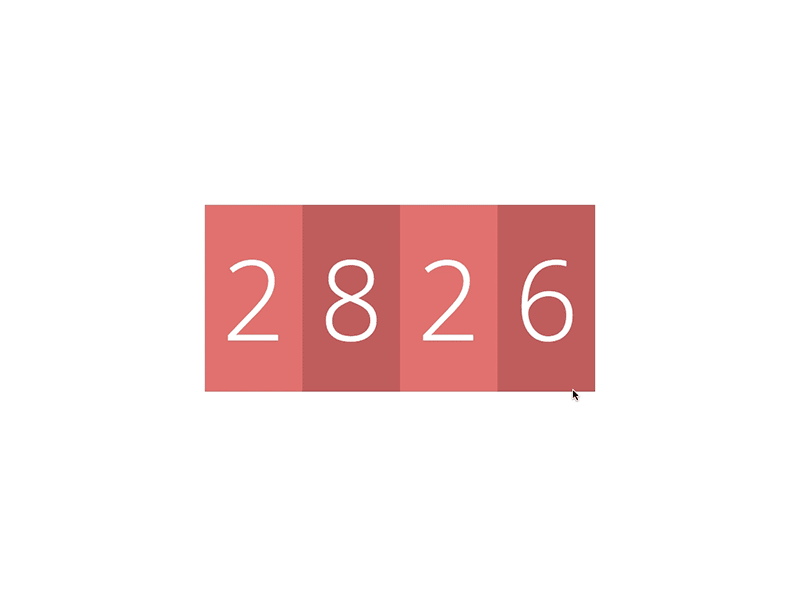 Population Ticker (GIF) animation counter css3 interaction ticker