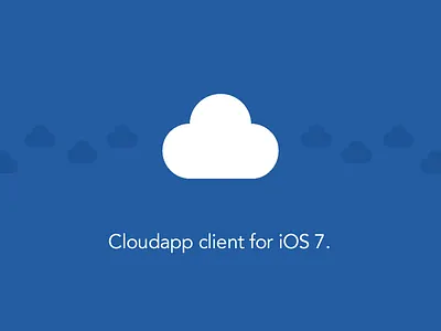 Hello Cloudie. app app store client cloudapp icon design ios ios 7 ui design ux design