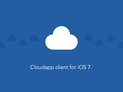 Hello Cloudie. app app store client cloudapp icon design ios ios 7 ui design ux design