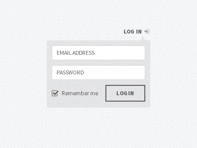 Login Flyout Box font awesome form login