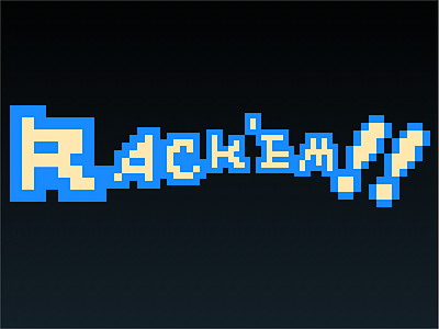 Rackem logo 8bit logo pixel rack rackem