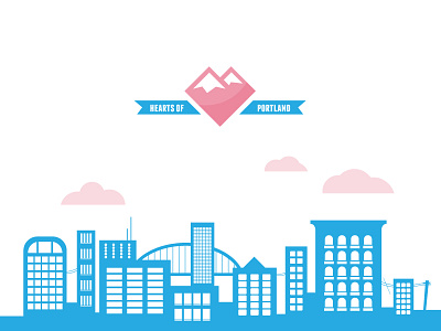 Hearts of Portland brochure heart patrick lowden portand ptrklwdn vector