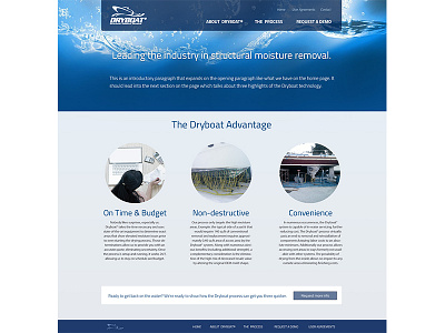 Dryboat About boat design nautical responsive web design website