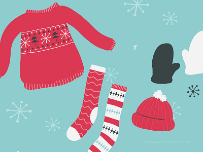 Holidays 2014 blue christmas clothes clothing cold holiday icon illustration red sweater teal winter
