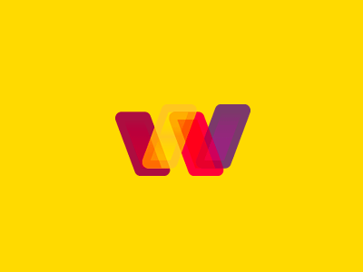 W colorful logo mark sign w