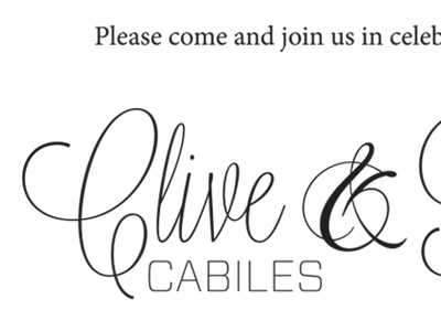 Celeb forza lavanderia marriage minion pro typography wedding