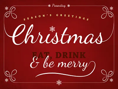 Season's Greetings this Christmas christmas red typography xmas
