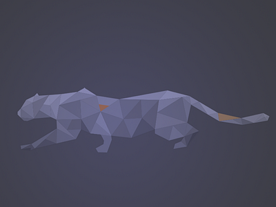 Panther animal illustration panther polygon