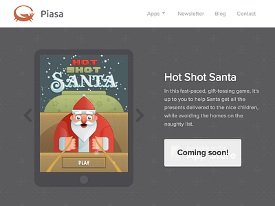 Piasa Games site update apps christmas design developers games hot piasa santa shot site