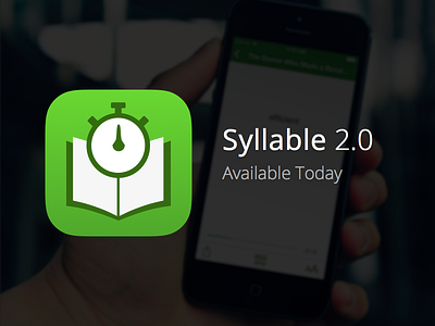 Syllable 2.0 Now Available app apple available book ios iphone reading speed speed read stopwatch syllable teaser