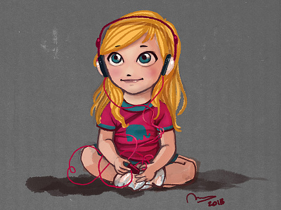 Little Music Listener redditgetsdrawn