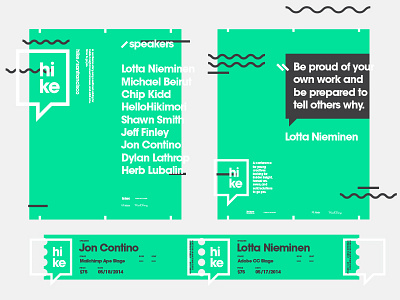 hike—Posters/Tickets avant garde branding brutalist conference design drew rios minimal modern poster swiss ticket type