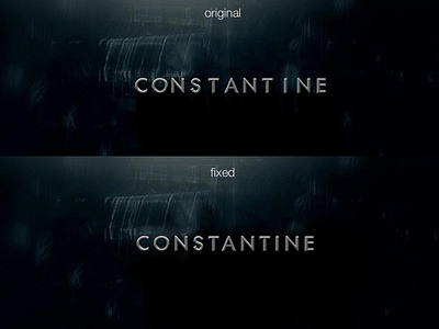 Kernstantine constantine film title kerning typography