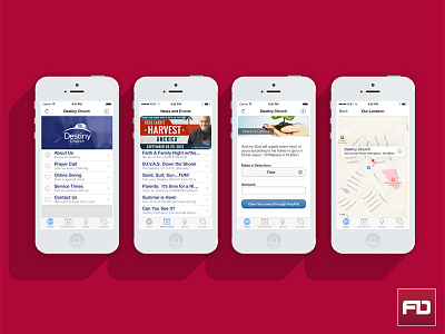 Destiny Church App app app store flat ui iphone app mobile mobile app