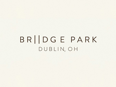 Bridge Park bridge building dublin logo logotype minimalistic ohio park real estate simple