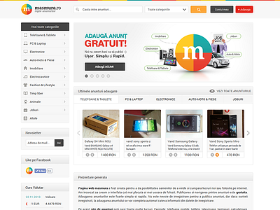 masmura.ro - Site with ads ad layout m masmura page site slide template web design