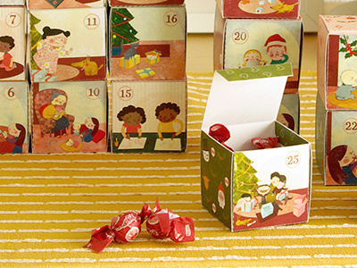 Advent Calendar advent calendar children illustration christmas illustration papercraft