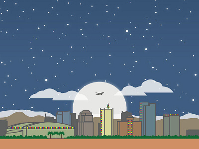 Phoenix - Holiday Edition arizona city illustration landscape phoenix