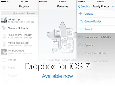 Dropbox for iOS 7 dropbox files ios7 ipad iphone