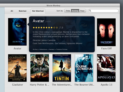 Movie Details View - Movie Monkey Redesign app mac movie monkey
