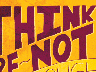 Think hand lettering lettering texture type