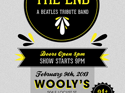 Free Ned Poster concert freened poster texture typography yellow
