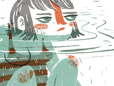 Sauna Swim - color test bathing suit illustration pool swim water