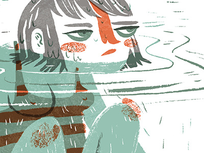 Sauna Swim - color test bathing suit illustration pool swim water