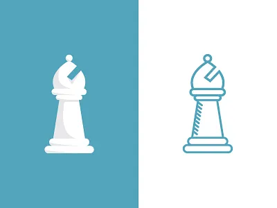 Bishop bishop brand chess piece icon identity logo