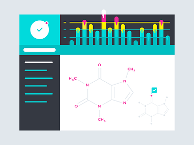 Caffeine basic caffeine checker flat molecule none simple sleep ui website wireframe