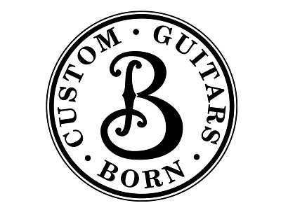 Born Custom Guitars Logo badge custom logo