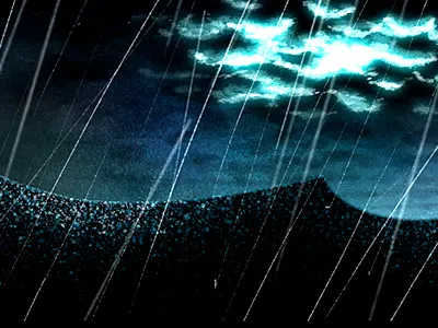Stormy Sea lightning ocean rain sea storm thunder