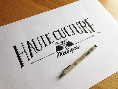 // Handmade logotype // draw graphic handmade hip hop logotype micron mixtape visual identity website