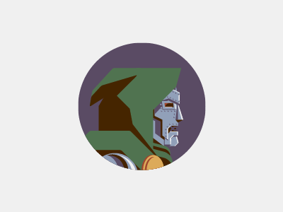 Dr. DOOM! comics design flat icon illustration marvel