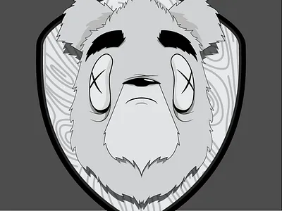 Dead Bear bear character illustration prize vector wood