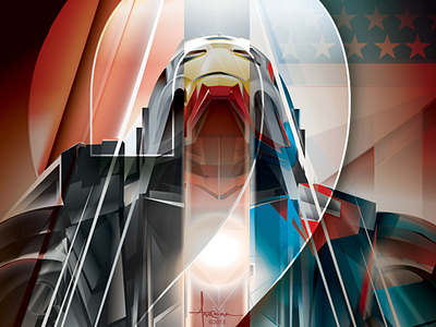 Ironman 2 © Orlando Arocena 2013 Drbl adobe illustrator iron patriot ironman movie poster orlando arocena vector war machine