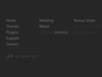 Footer area for my new personal site clean css3 flat footer gray list menu minimal navigation pt sans