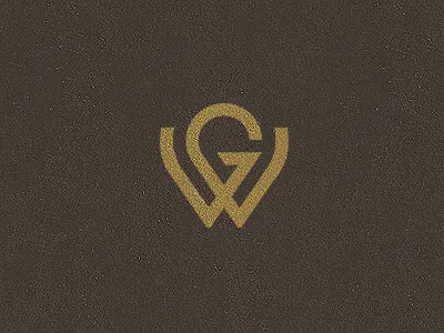 GW Monogram branding custom grid gw initials letter lettering logo monogram name vector