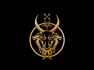 Muscle Beast beast black demon divinity fitness god gold icon logotype muscle pentagram satan