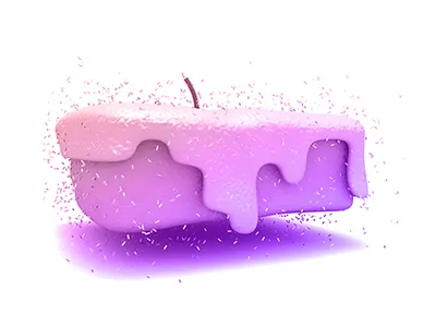 Toxic Cake 3d birthday c4d cake candy cgi colors food gradient slice sugar