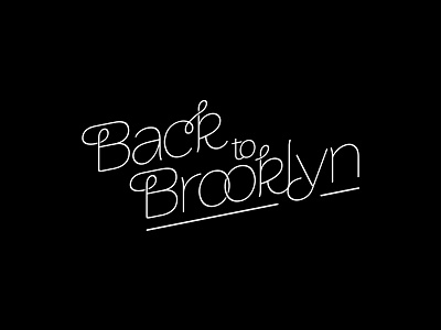 Back to Brooklyn black curly shadow type white