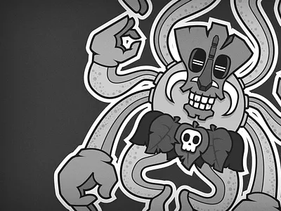 Ohm doctor illustration ohm sticker tiki witch