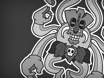 Ohm doctor illustration ohm sticker tiki witch