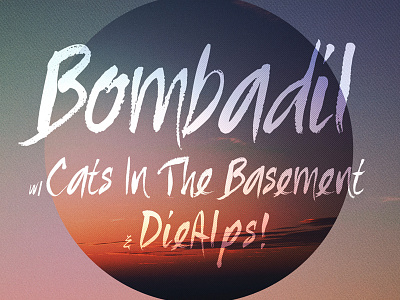 Bombadil Poster band circle design halftone handpainted lines music poster type typography