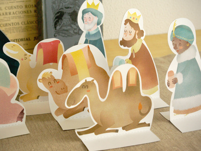 Three Wise Men [paper set] children illustration christmas illustration papercraft three wise men